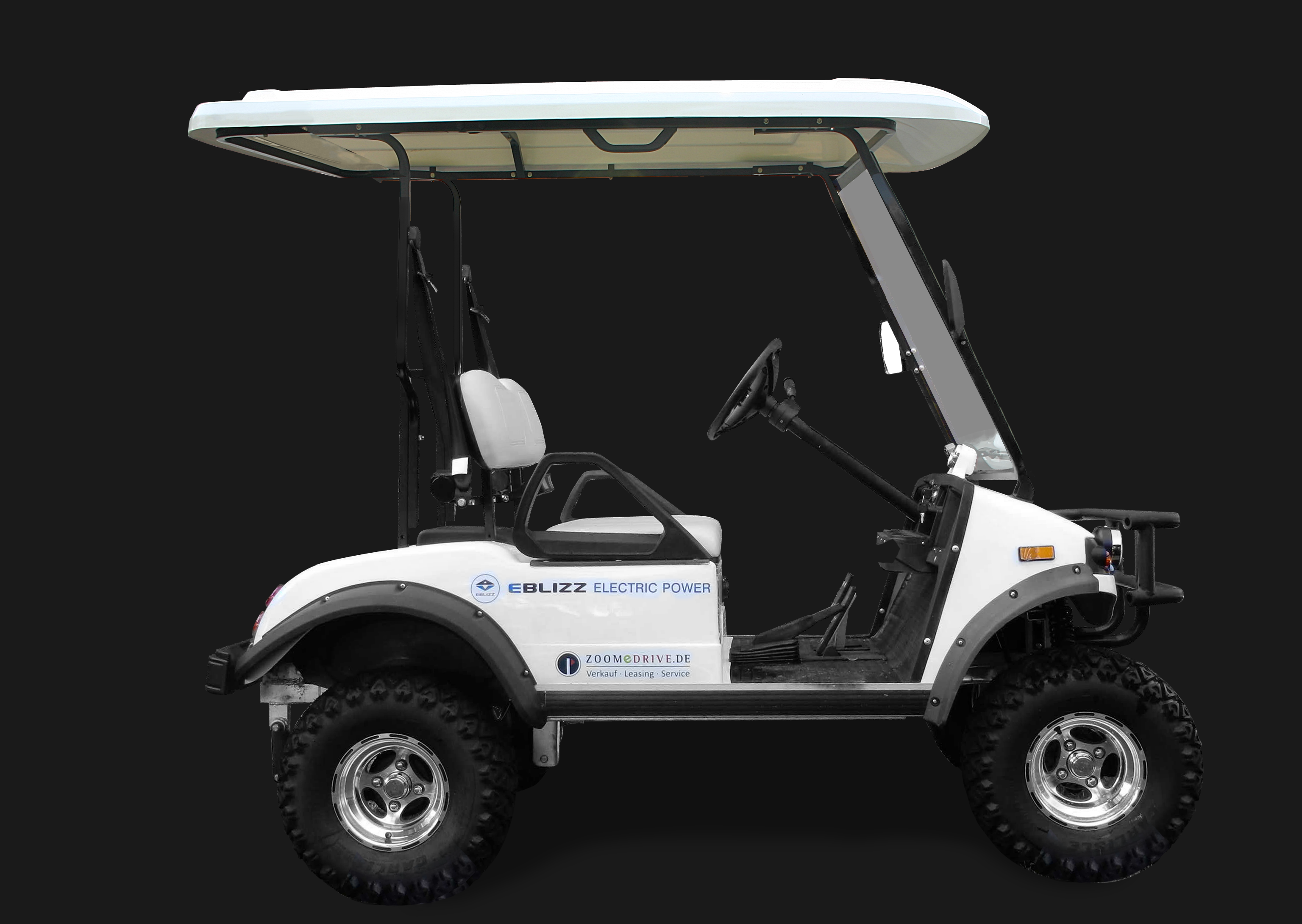 EBLIZZ Elektrofahrzeug Modell Sylt. Offroad-Geländefahrzeug mit Straßenzulassung. Seitenansicht