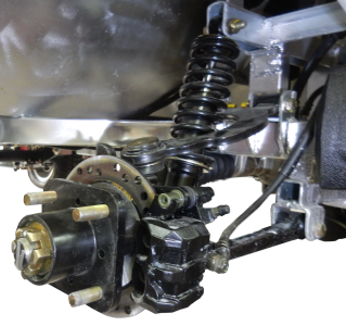 EBLIZZ Elektrofahrzeug Fahrwerk mit Bremstrommel